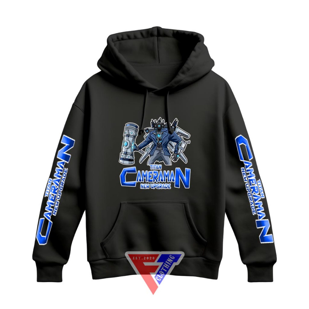 Jaket Hoodie Anak Cameraman Skibidi Toilet Titan Cameraman Upgrade
