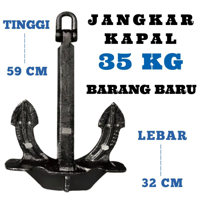 Jangkar besi kapal/perahu alat alat kapal ori