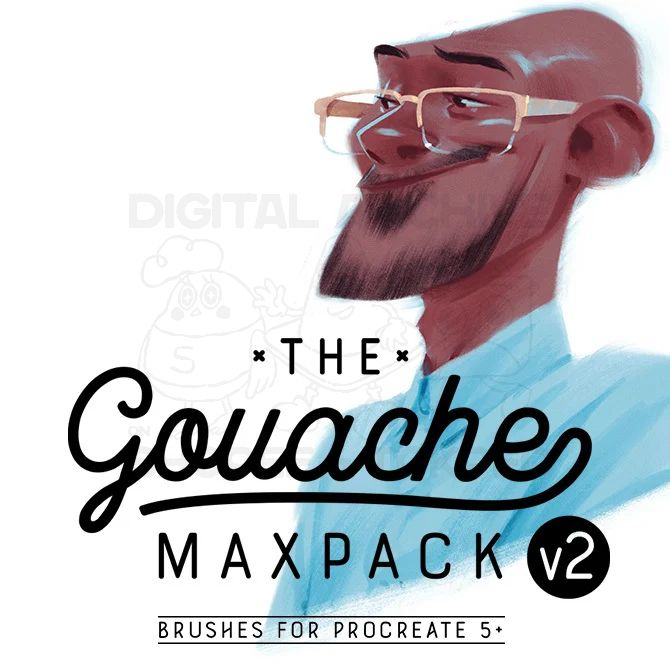 Procreate Brush – The Gouache MaxPack v2 – Digital Archive