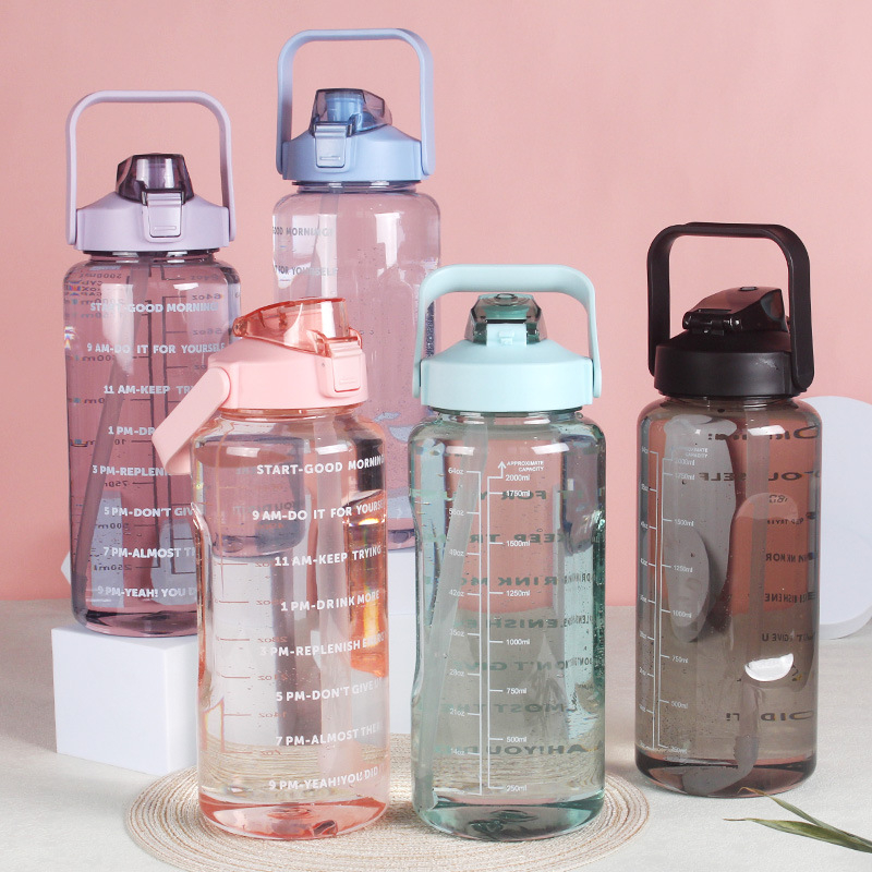 DEOSOFFICIAL -- BOTOL MINUM MOTIVASI 2 LITER BENING BPA FREE