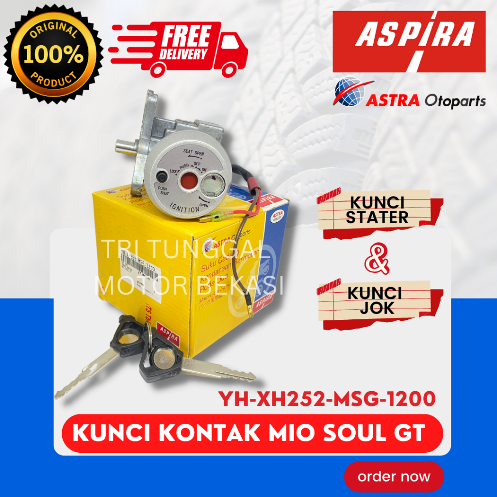 [READY COD] KUNCI KONTAK SET ASPIRA MIO SOUL GT / KUNCI KONTAK ASSY + JOK / PAKET SET KUNCI KONTAK S
