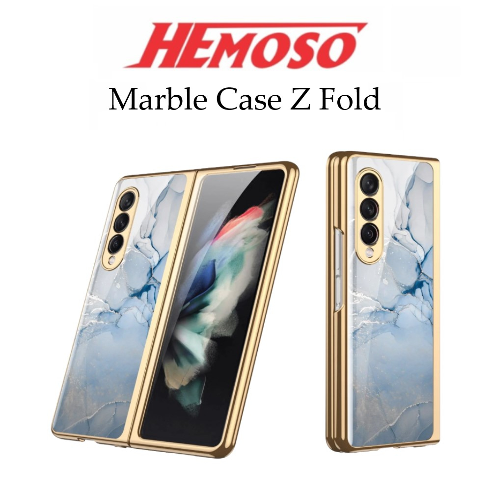 Case Z Fold3 Marble Samsung Z Fold 3 Hard Ceramic Case Gold Metalic Galaxy Zfold3 Z Fold3