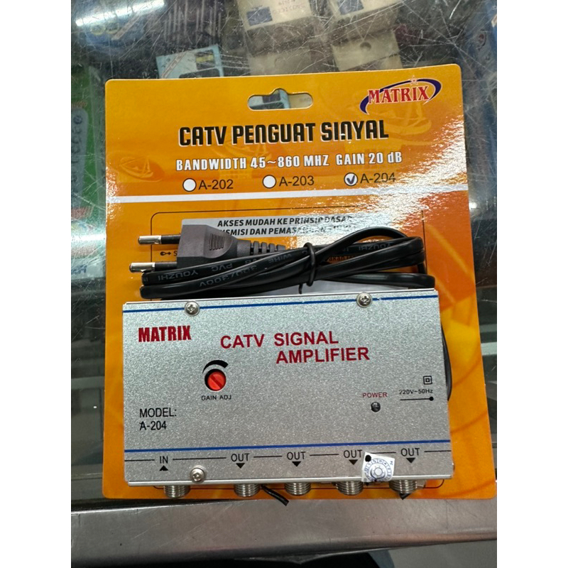 Spliter CATV antena TV Matrix 4 way Penguat sinyal untuk 4 TV