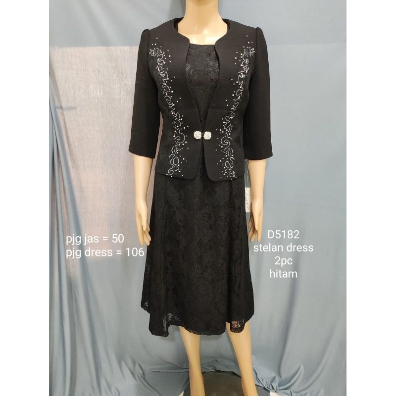 setelan dress Dragon 5182  hitam