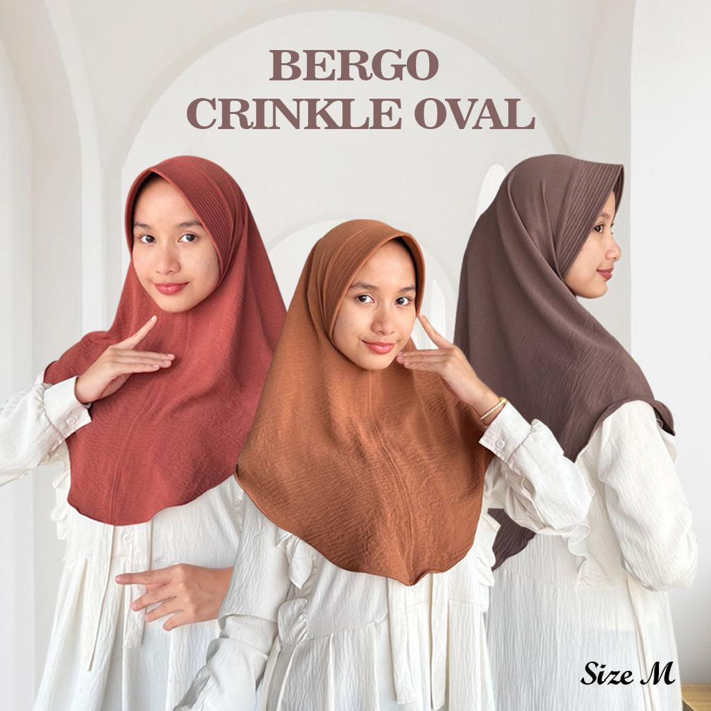 Jilbab Instan Oval pet Crinkle Airflow M/ Hijab Instan Oval Pet Crinkle Airflow M