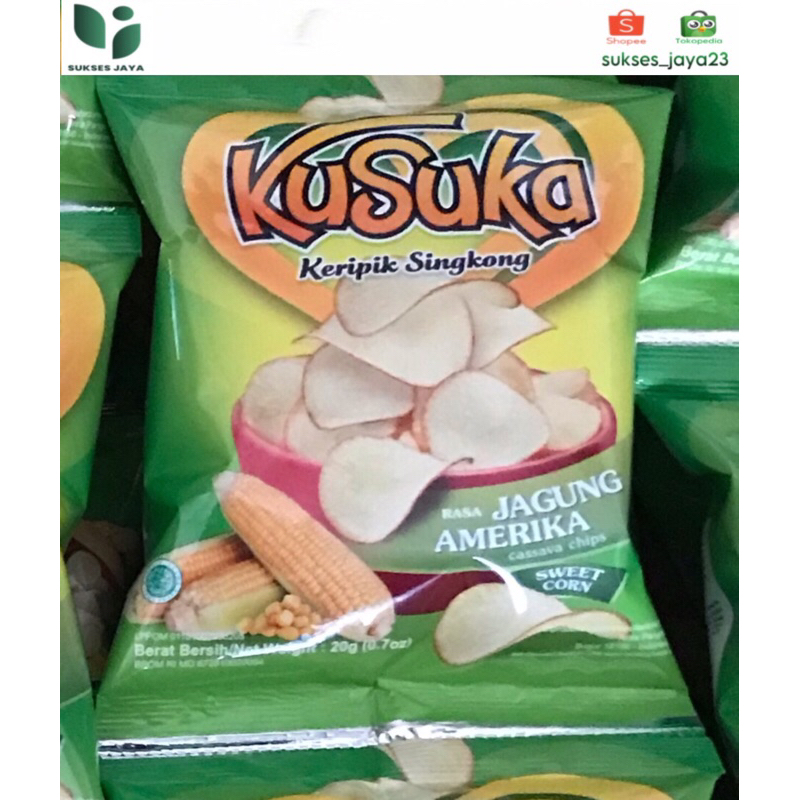

KUSUKA Keripik Singkong 20g Rasa Jagung Amerika (1 pcs)