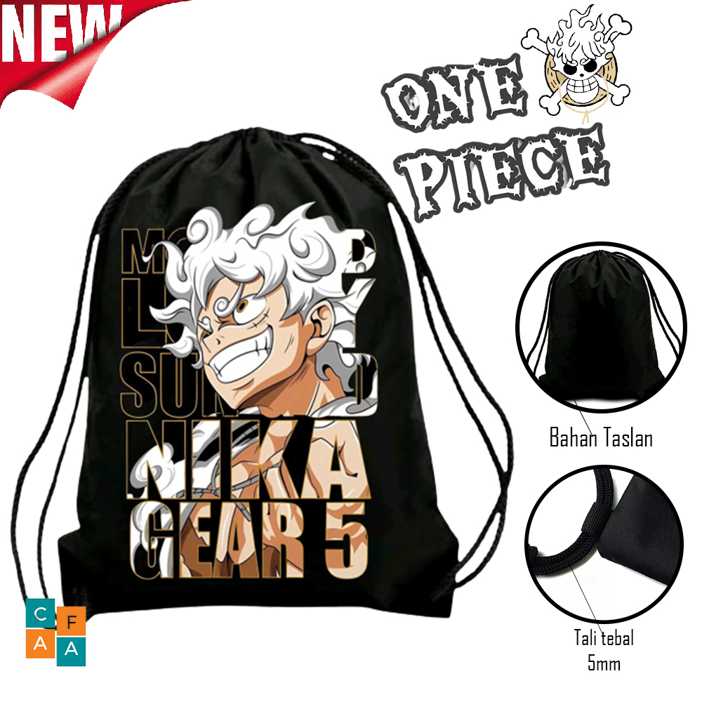 Tas Serut Anime Monkey D.luffy / Tas Perlengkapan Olahraga Serbaguna / Tas Sekolah