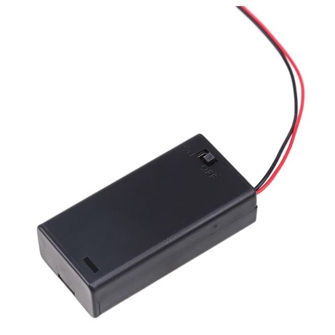 Rumah baterai 2x AA Battery Holder / Case, Box Tempat Baterai AA