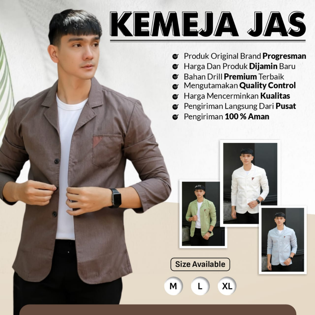 Kemeja Jas Casual Pria Terbaru Jas Kantoran Pria Premium Blazer Pria Model Kekinian