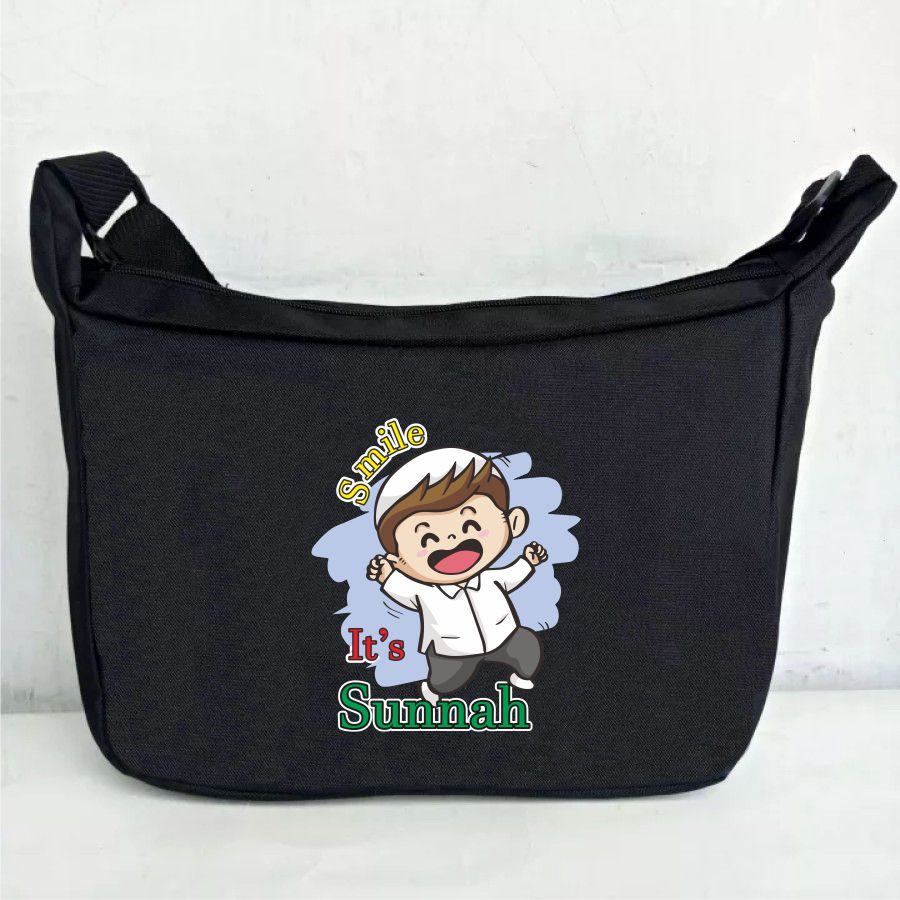 Tas Selempang Anak Smile It's Sunnah Terbaru Slempang Kekinian Lucu Keren Kece Untuk Laki Perempuan 