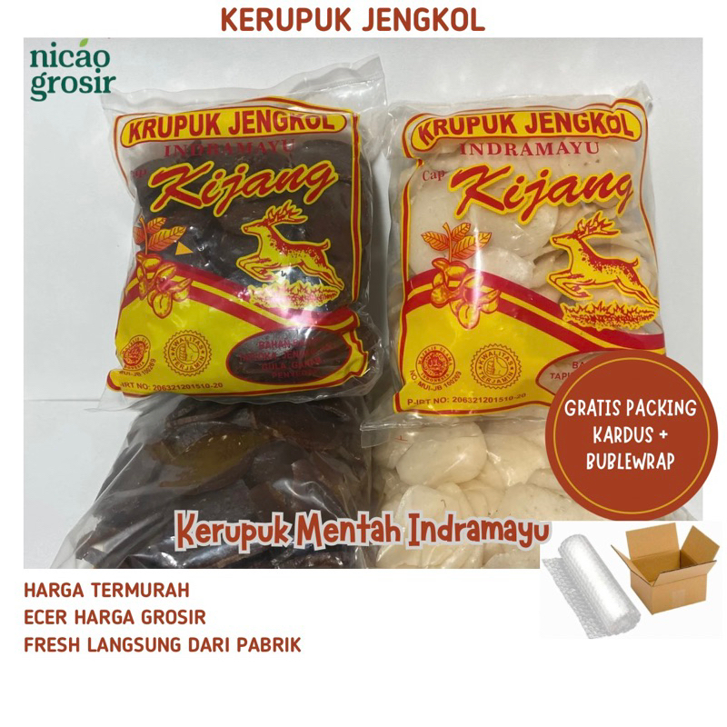 

Kerupuk Jengkol Mentah 200g Cap Kijang Indramayu Krupuk Jengkol Hitam Jengkol Putih