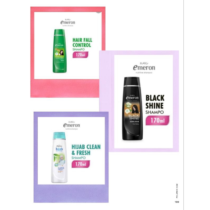 emeron Shampoo Black Shine 170 ml,emeron Shampoo Hair Fall Control 170 ml,emeron Shampoo Hijab Clean