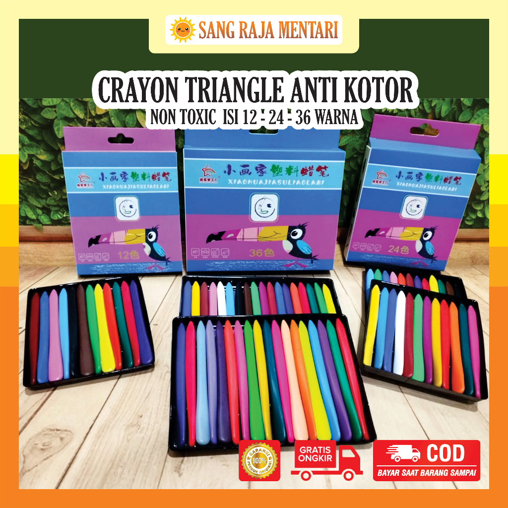 

Crayon Lab Non Toxic | Crayon Triangular Anti Kotor Triangle