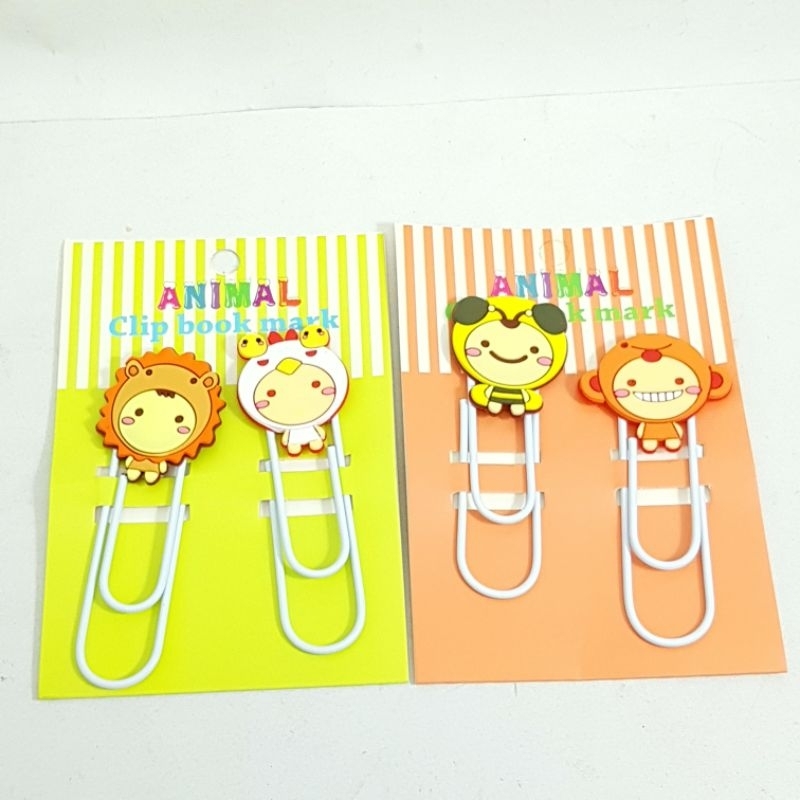 

Paper Clip/Penjepit Kertas Gambar Animal Besar 10cm 1set(2pcs) HC-11352