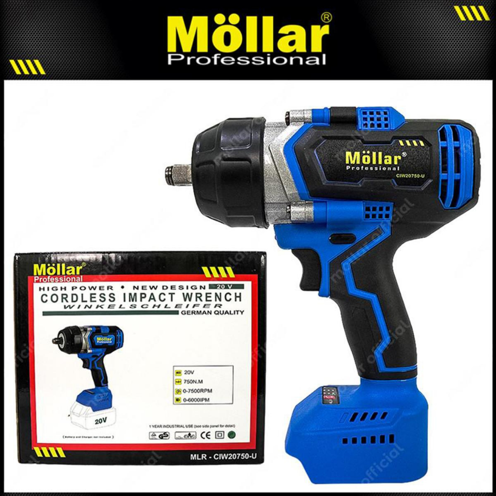 air impact wrench cordless MOLLAR CIW20750 UNIT ONLY Brushless 750nm Heavy duty