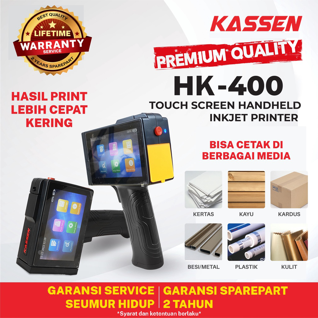 Handheld Printer Portable KASSEN HK400 Printer Expired Date