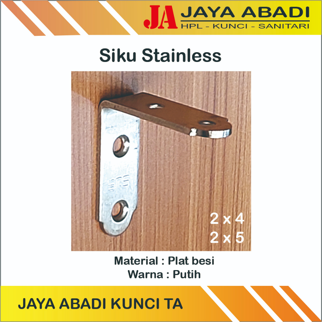 SIKU PENYANGGA RAK DINDING/SIKU L STAINLESS STELL