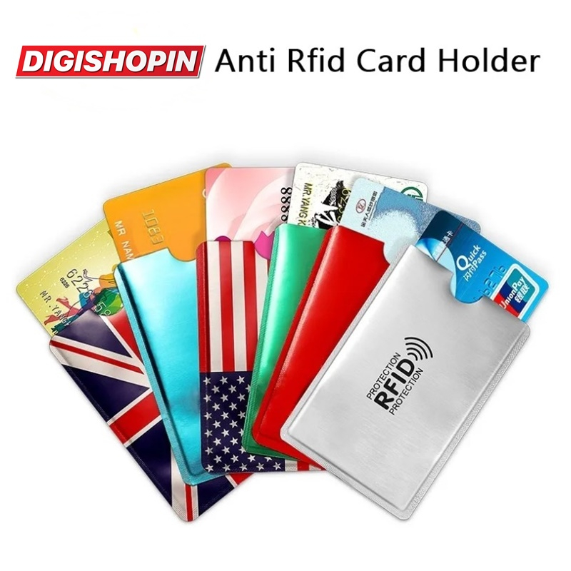 Cover Kartu Kredit ATM Anti Rfid NFC Blocking Reader Lock Id Bank Pelindung Kartu Anti RFID Blocker