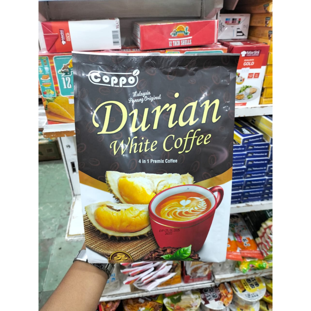 

coppo durian white coffee 456g impor malaysia