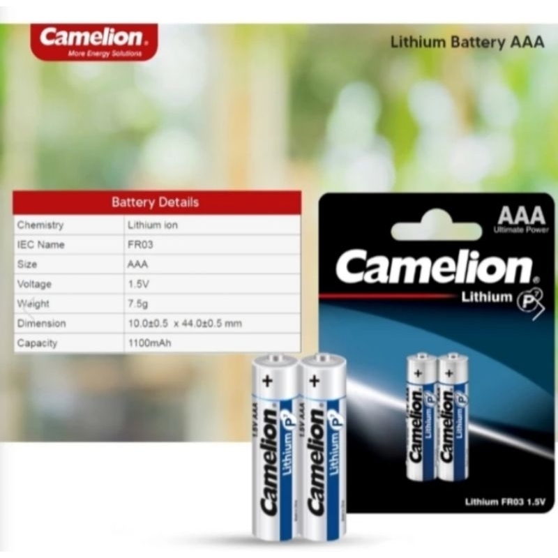 CAMELION LITHIUM AAA BP2 BATERAI AAA ISI 2