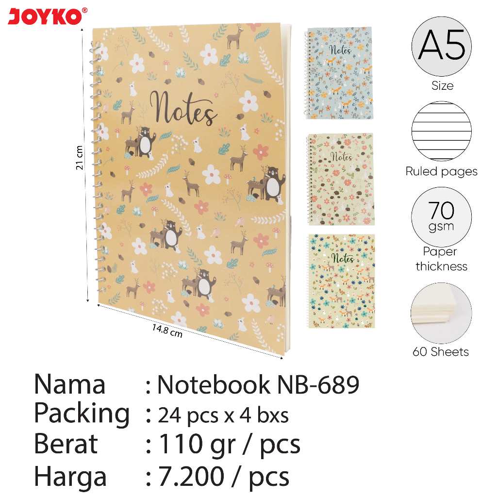 

Ruled Notebook Diary Agenda Buku Catatan Bergaris Joyko NB-689