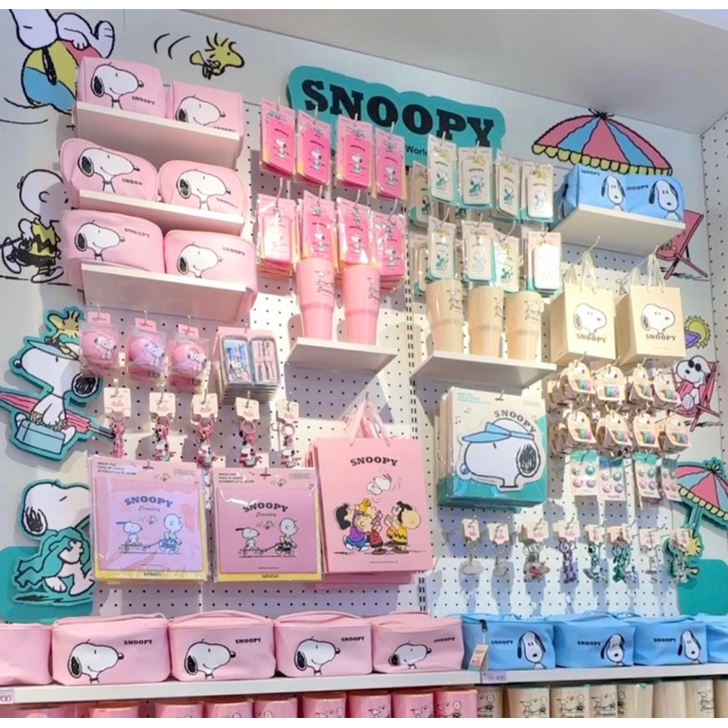 MINISO X SNOOPY PEANUTS DOMPET /TUMBLER/ RANSEL BACKPACK/ COSMETIC BAG TEMPAT KOMSETIK/ CUTLERY SET/