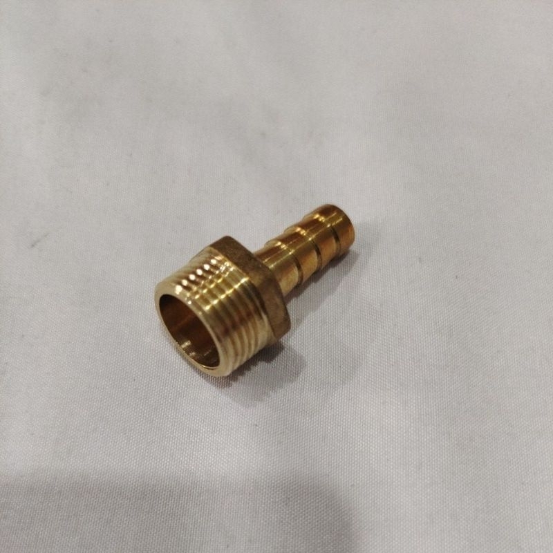 Nepel selang drat luar 3/8x5/16 Kuningan / nepel selang Kuningan drat luar 3/8x5/16