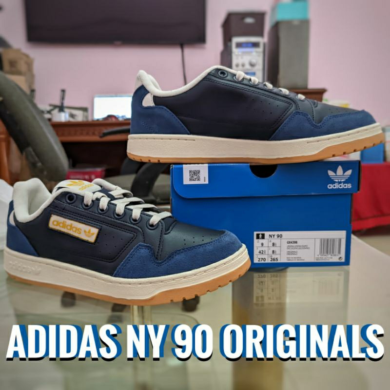 Sepatu Adidas ORIGINALS NY 90 NY90 Original Sneakers Biru Navy Black GX4398 not CT86 Campus 00's Gaz