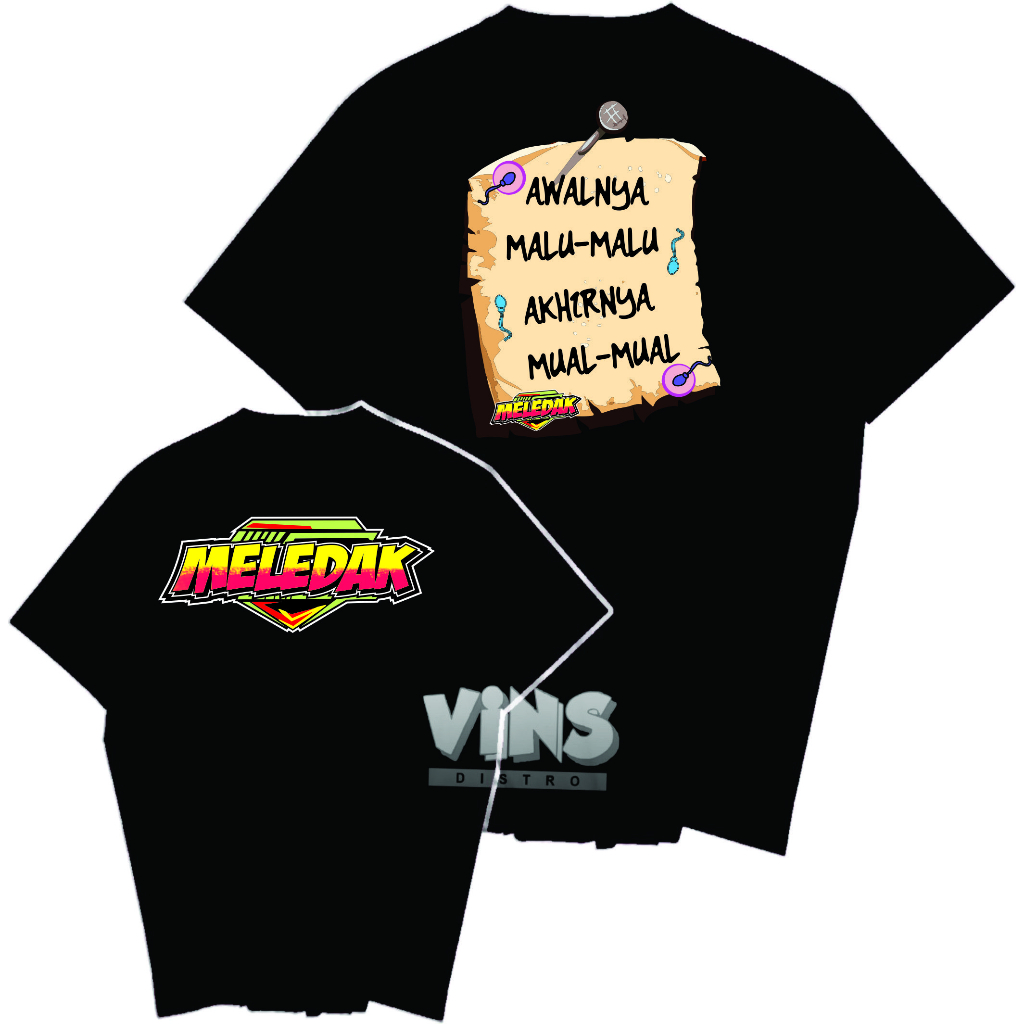 INDO 1 TSHIRT/KAOS ATASAN AWALNYA MALU MALU AKHIRNYA MUAL MUAL/KAOS VIRAL/KAOS TERMURAH/PAKAIAN PRIA