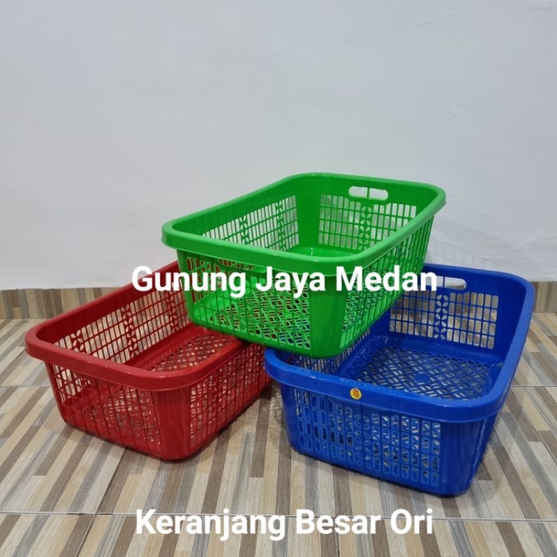 Keranjang Baju Plastik Serbaguna Laundry Tempat Baju Besar Kecil