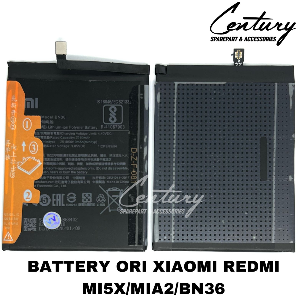 BATTERY  ORI 100% XIAOMI MI6X/MI A2 BN36 ORI