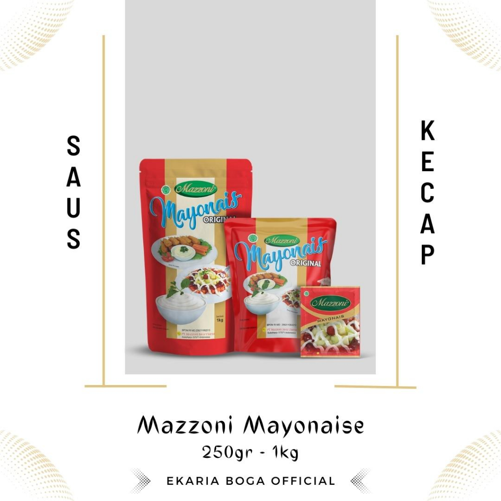 

SAUS | MAYONAIS | MAYONAISE | MAZZONI | MAZZONI MAYONAISE 250GR - 1KG