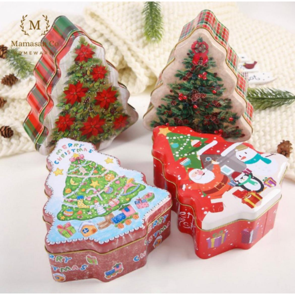 

Christmas Tree Tin Can Box | Hiasan Kotak Kaleng Natal Xmas
