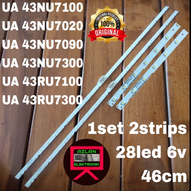 BACKLIGHT LED TV SAMSUNG UA 43NU7100 43NU7300 RU7100 28LED 6V 46CM