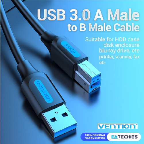Vention Kabel Data USB 3.0 Printer Scanner Harddisk USB3.0 A to B Male