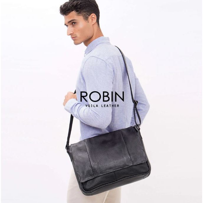 VOILA LEATHER Tas Selempang Pria Kulit Asli Genuine Leather Sling Bag ROBIN