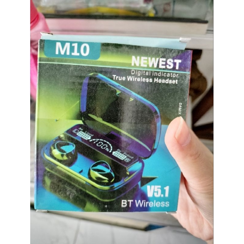 TWS HEADSET NEWEST M10 BLUETOOTH V.5.1 TRUE WIRELESS HEADSET