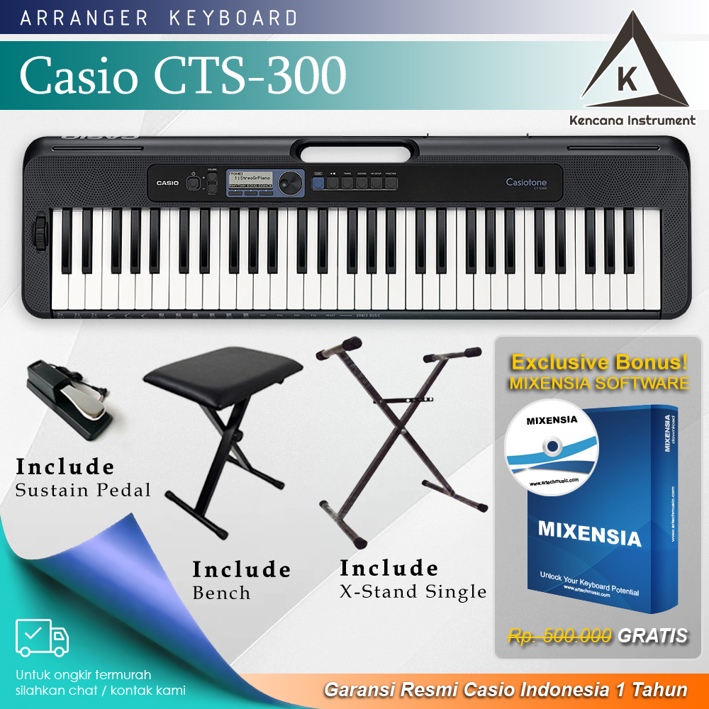 Keyboard Casio CTS300 / CT-S300 / CTS 300 Garansi Resmi