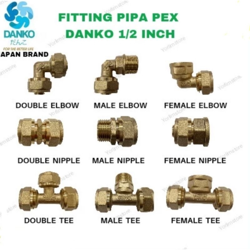 Fitting Pipa Air Panas Danko / Female Elbow / Keni Drat Dalam 1/2&quot;