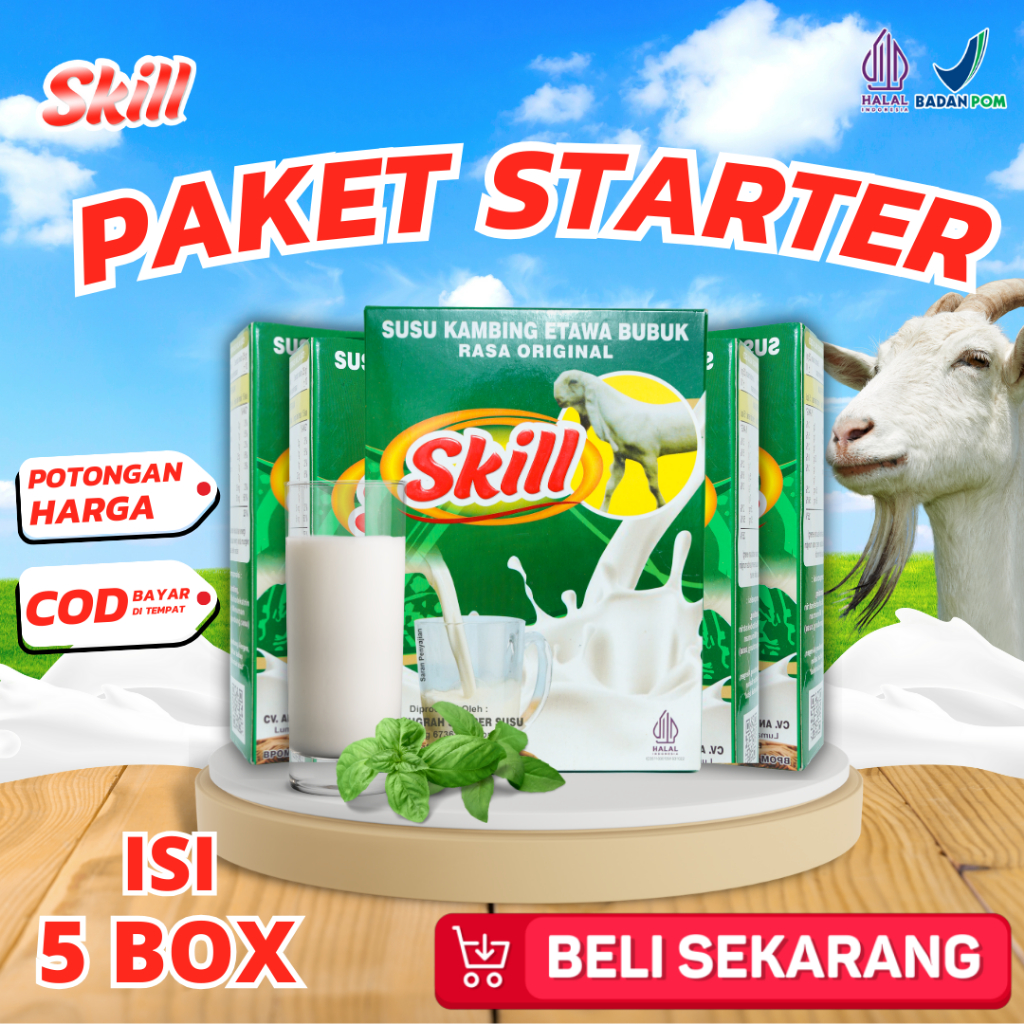 

PAKET STARTER SUSU SKILL - Susu Kambing Etawa Skill Original Bukan Etawalin