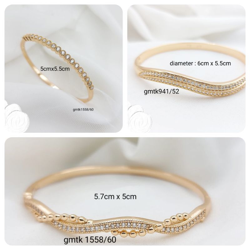 Gelang Bangle Xuping Asli 3 variasi mewah elegan