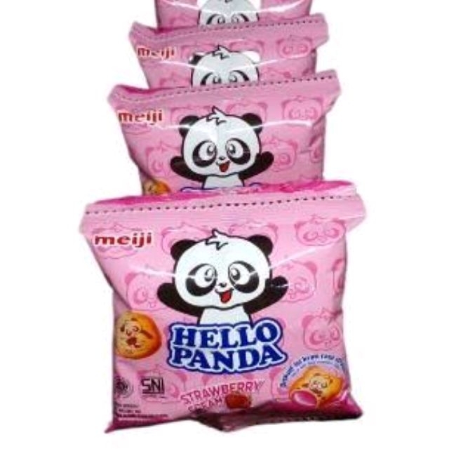 

Hello Panda Biskuit Cream Strawberry 8gr 1 Renceng isi 10 pcs