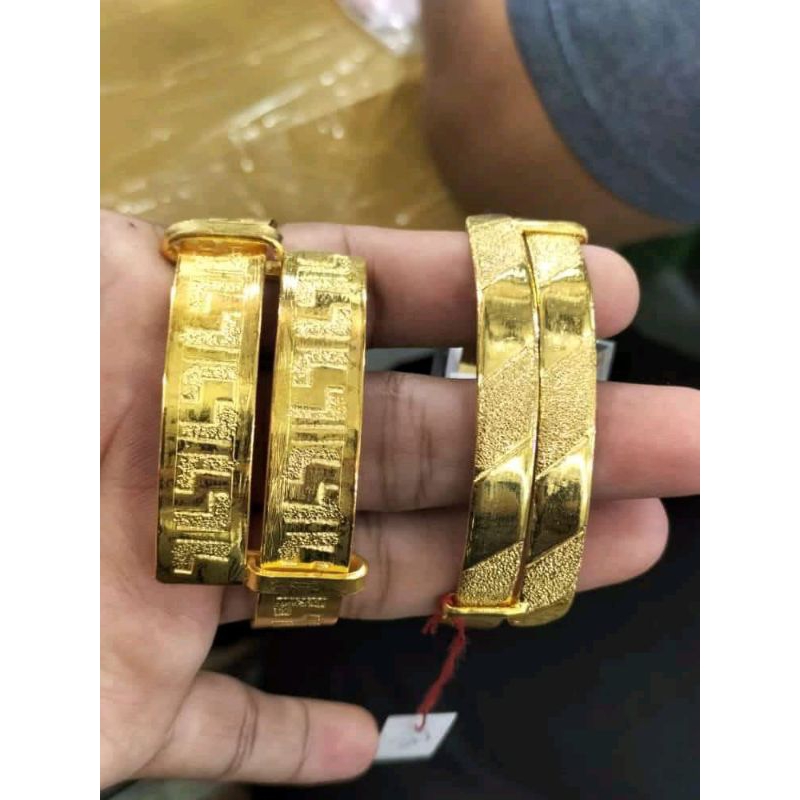 gelang keroncong 80gram bahan emas lapis sepuhan 24k