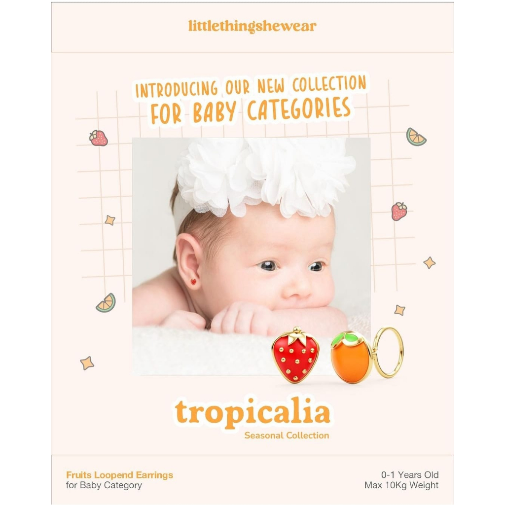 littlethingshewear Fruit Newborn Earrings