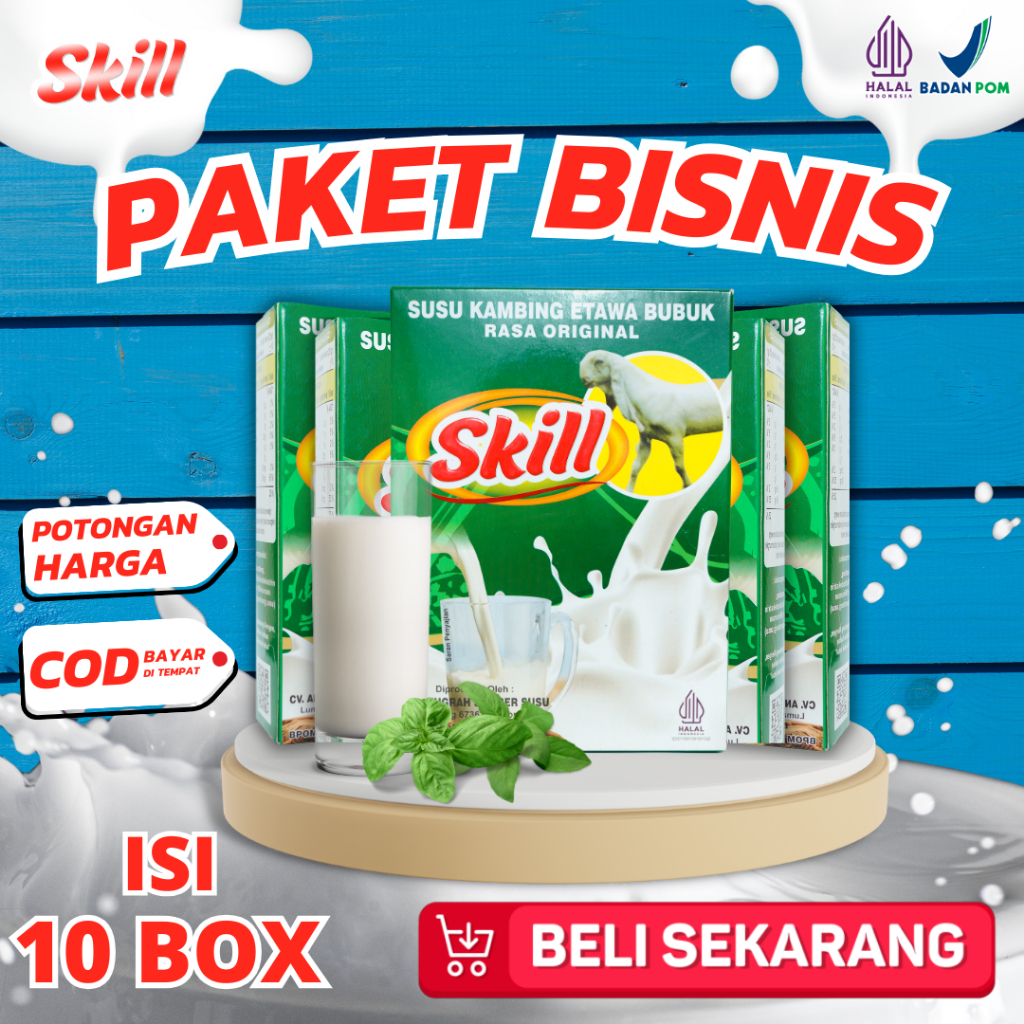 

Skill Paket Bisnis 10 Box - Susu Kambing Etawa Skill Original bantu atasi nyeri sendi