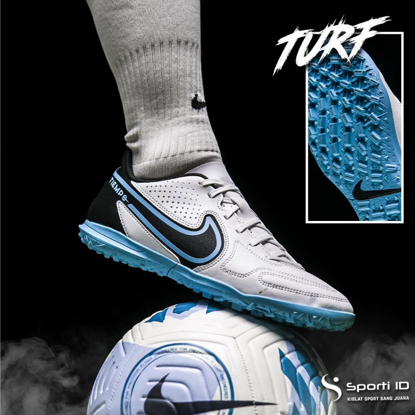 Sepatu Futsal Nike Tiempo Legend 9 Club TF - White Black DA1193-146 Original | Nike Turf