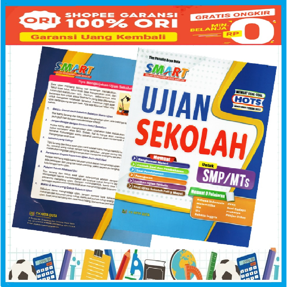 diskon BUKU UJIAN SEKOLAH Kelas 9 SMP / MTS  (SMART Solusi Menghadapi Ujian Sekolah) CV. Arya Duta
