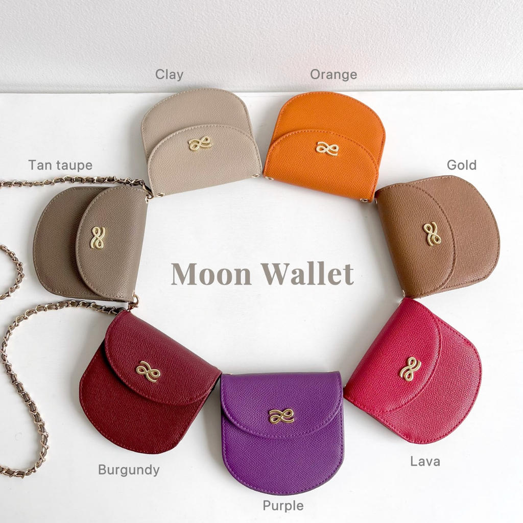 [READY STOCK] MOON WALLET PU COW GENUINE LEATHER KULIT SINTETIS ASLI SAPI ORIGINAL HOUSE OF LITTLE B