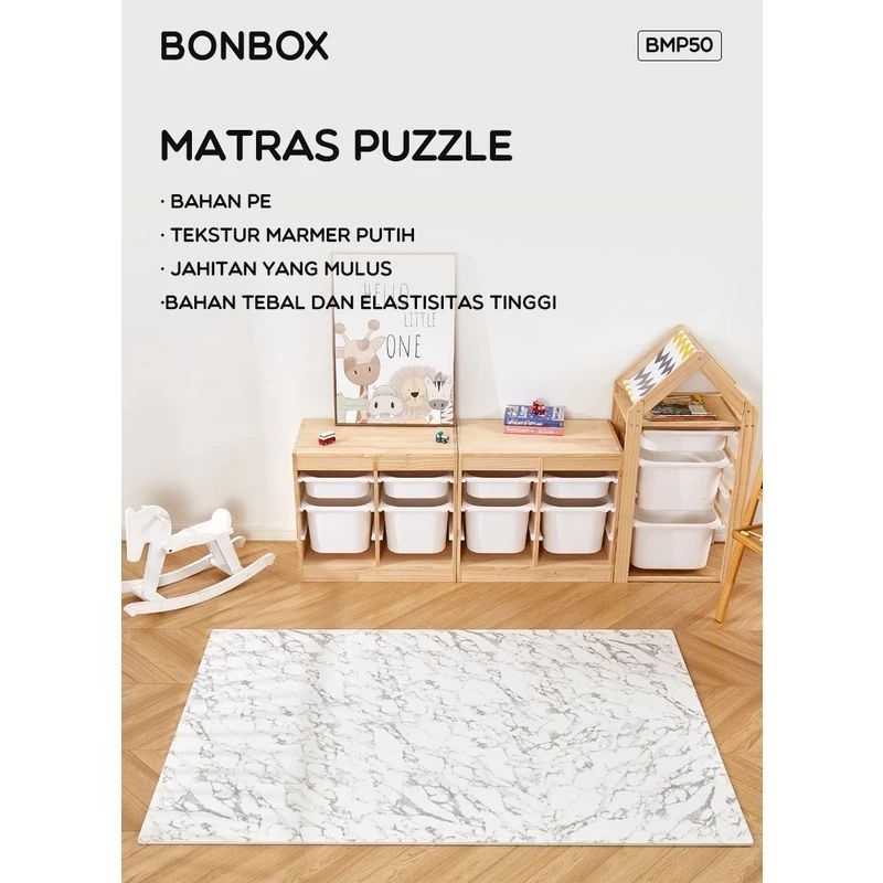 Bonbox BMP50 Matras Puzzle Playmat Anak Jumbo Besar 60x60cm Original