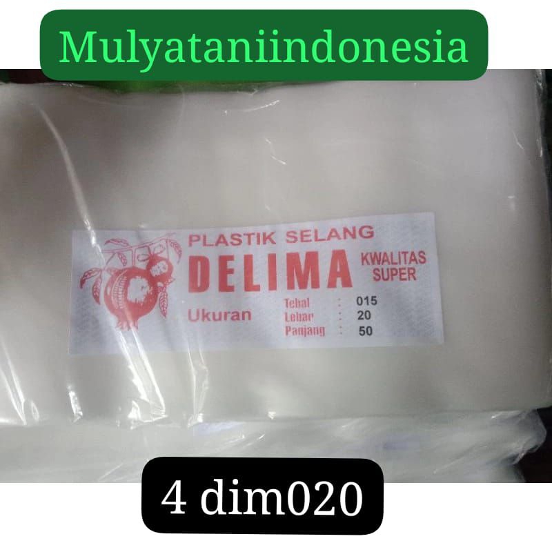 selang plastik 4"  delima bening/  4 dim 0.20 putih selang pengairan sawah